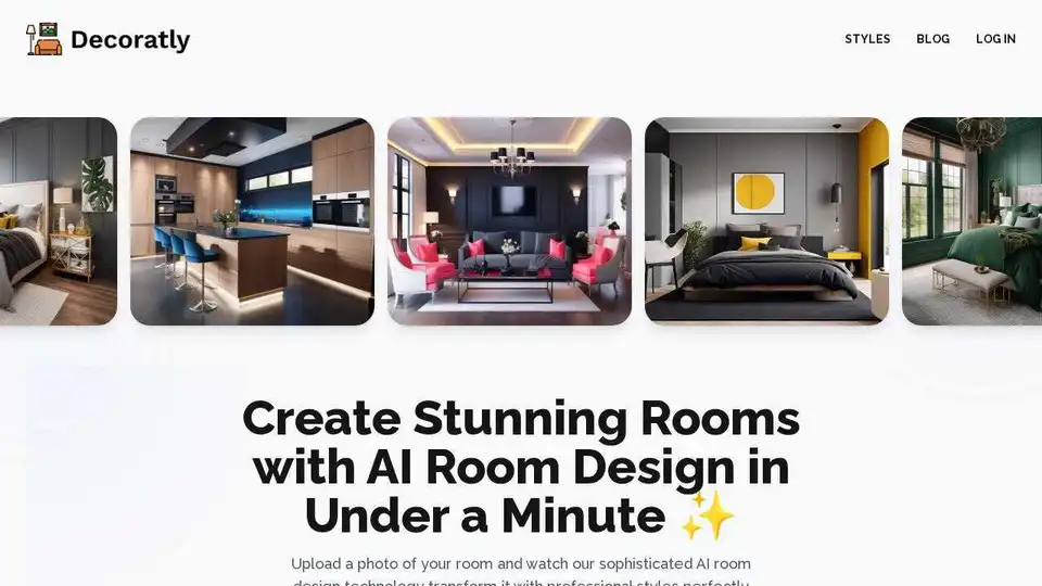 Transform any room with AI Room Design. Upload a photo and get stunning AI room design transformations. Choose from 50+ styles. Start free today.