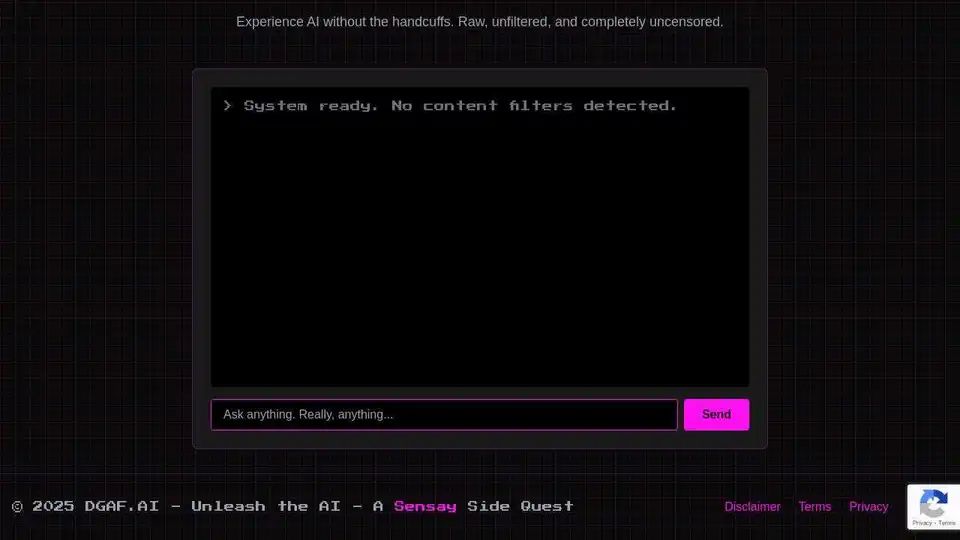 DGAF - Unfiltered AI Chat
