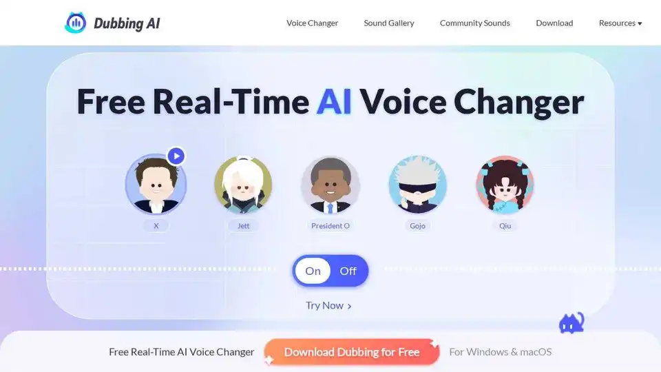 Dubbing AI- AI Voice Changer For Gamers and Streamers