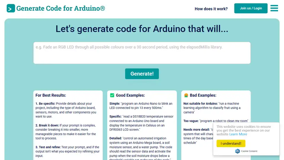 Duino Code Generator