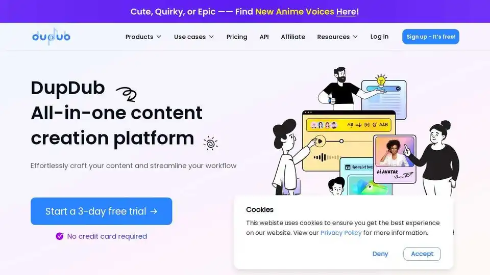 Dupdub AI Tools: Social Media Content Creation Software