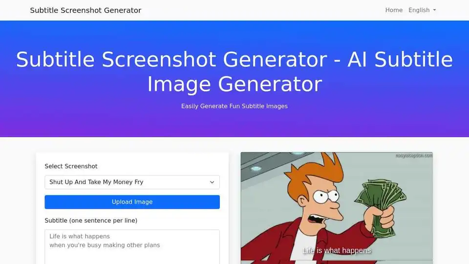 Subtitle Screenshot Generator