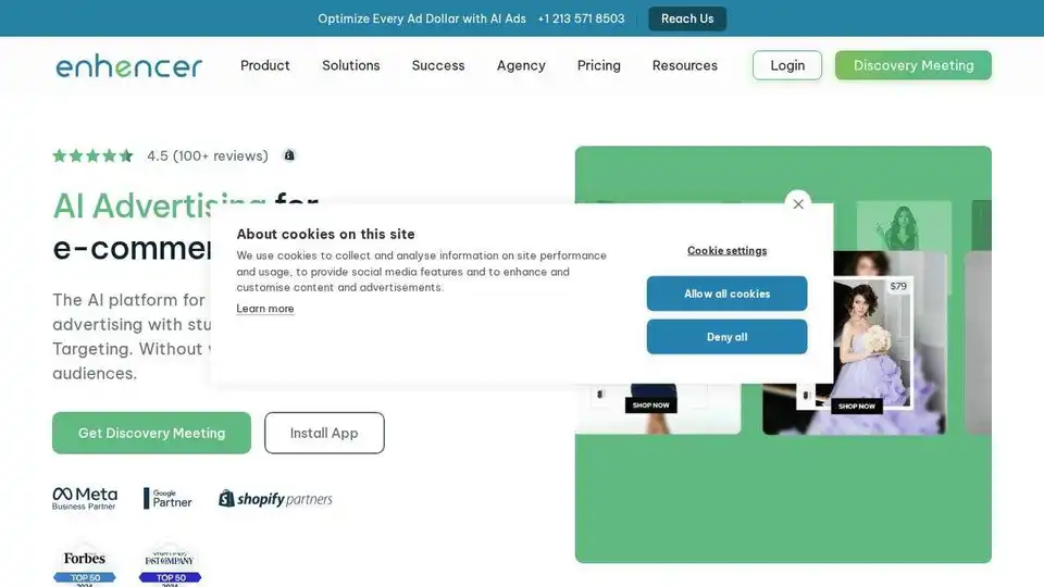 AI platform for maximum ad performance on Google & Facebook. Stunning AI Creatives and precise AI Targeting for e-commerce.