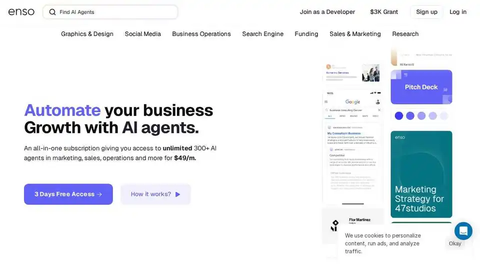 enso AI Agents Marketplace