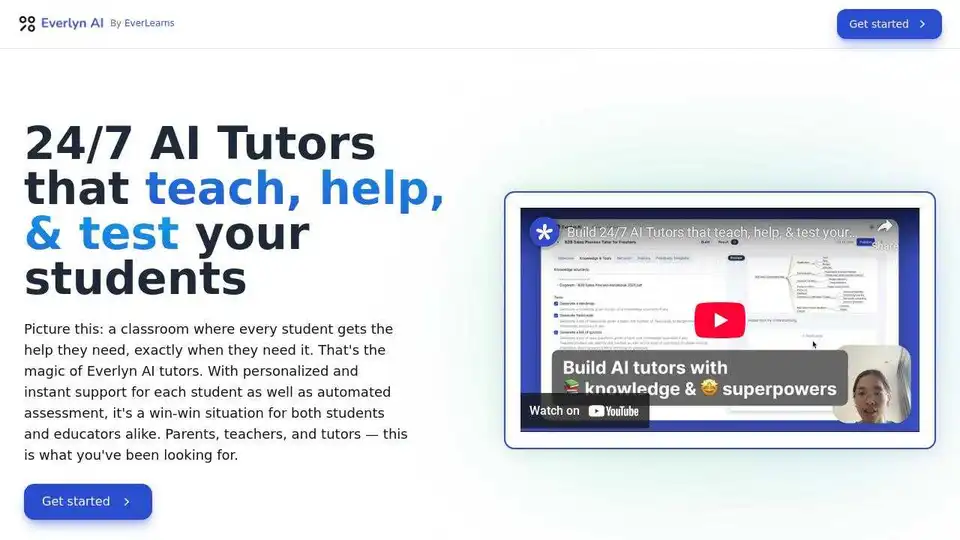 Everlyn AI tutors provide personalized and instant support with automated assessment, benefiting students and educators.