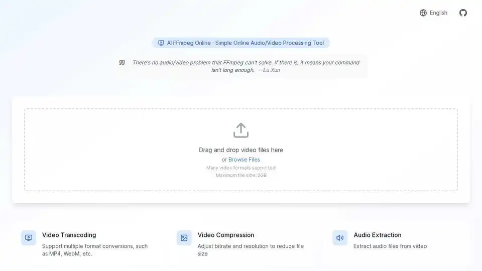 FFmpeg Online - Free Online Video Processing Tool with AI