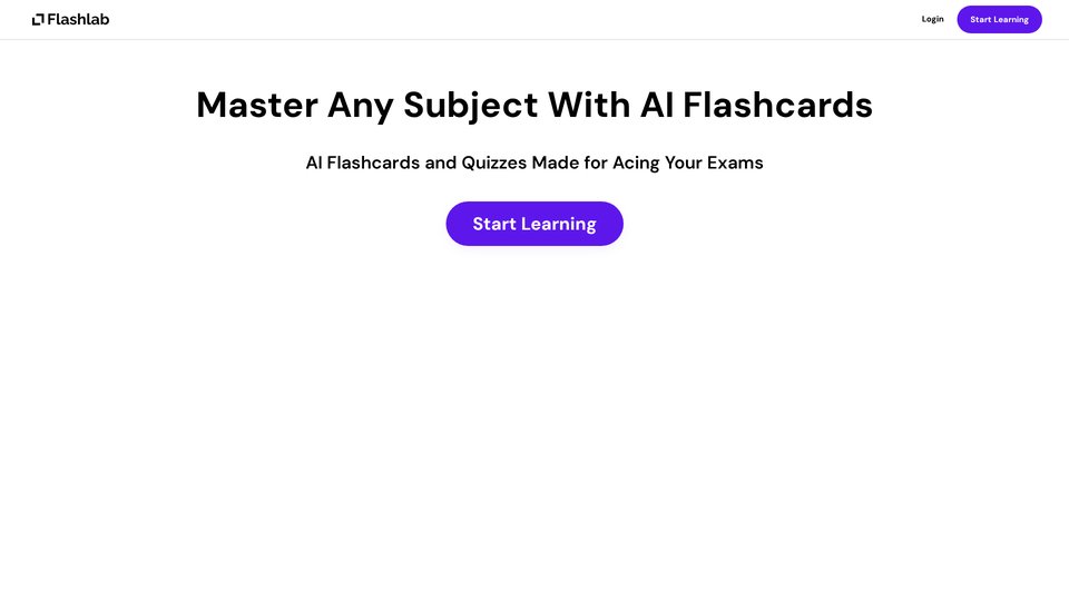 AI Flashcards & Quizzes | Study Smarter with Flashlab.io