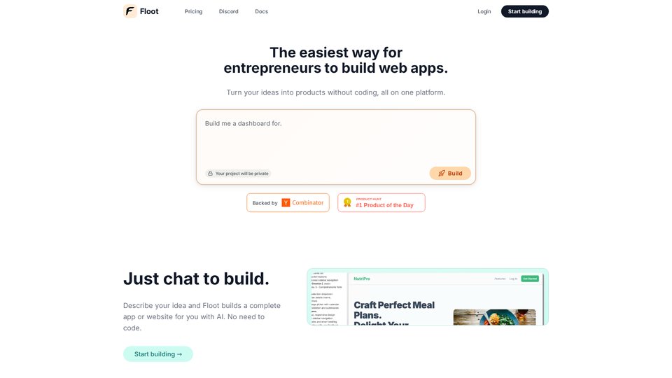 Floot - AIでアプリを構築する最も簡単な方法