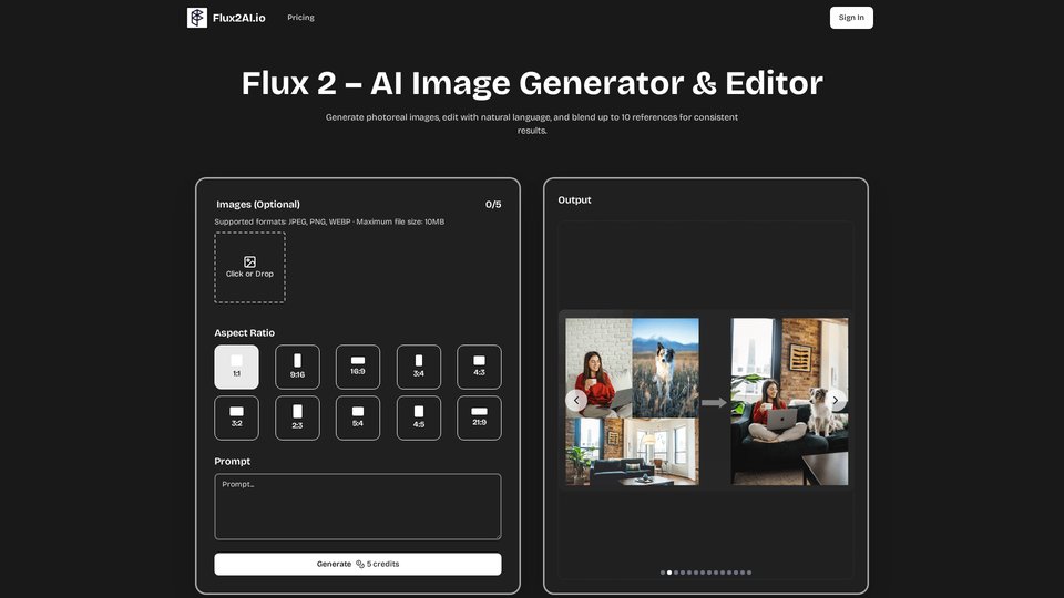 Flux 2 AI | Free Online AI Image Generator & Editor