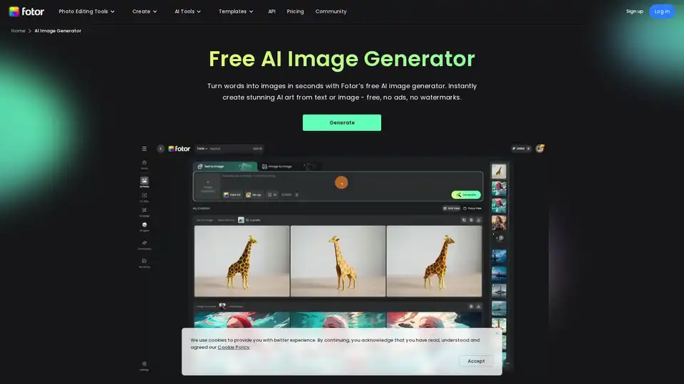 Fotor AI Image Generator