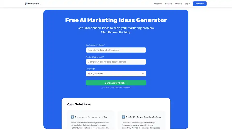 AI Marketing Ideas Generator