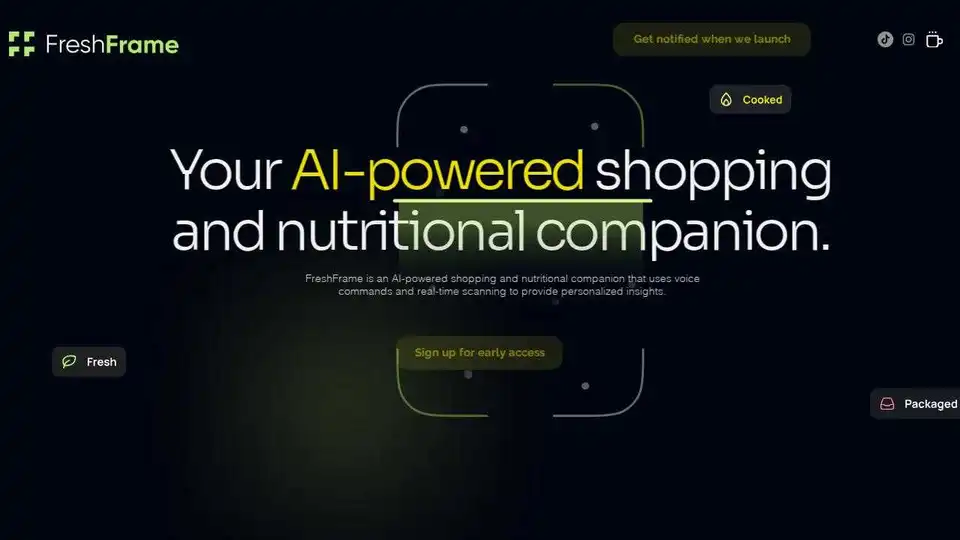 FreshFrame Nutrition App