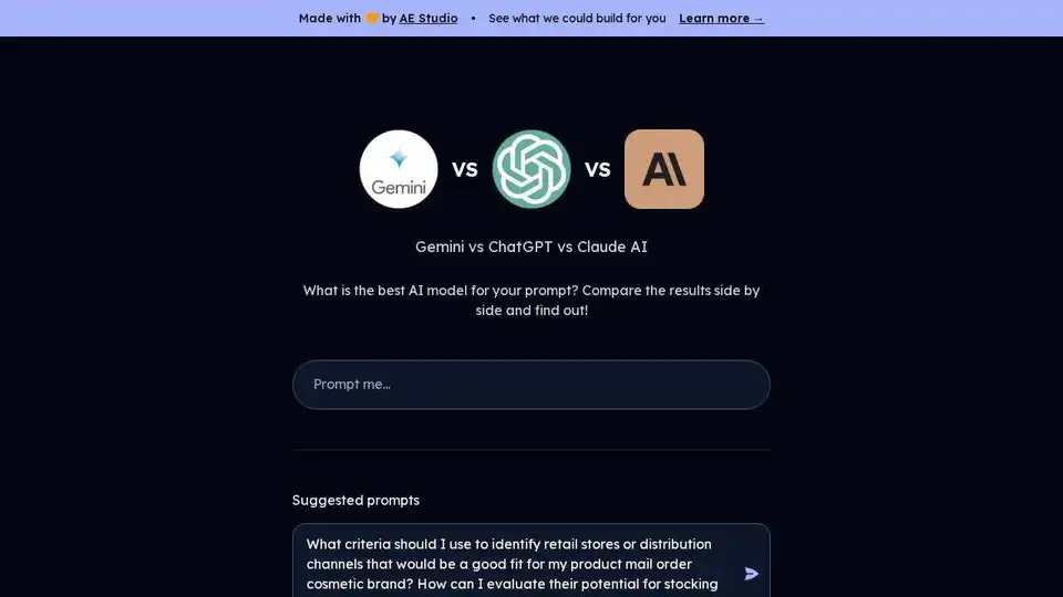 Gemini vs ChatGPT - Compare using your own prompt