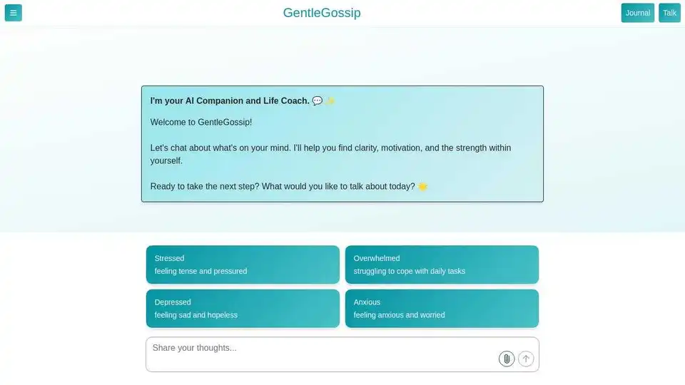 Feeling lost or stuck? Our AI provides understanding, practical guidance, and tools to help you create positive change.