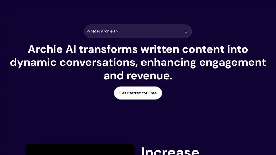 Archie AI: Transforme o conteúdo em conversas dinâmicas