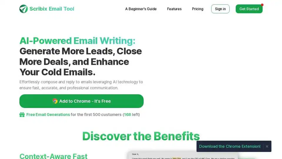 Your Ai Email Writer by Scribix