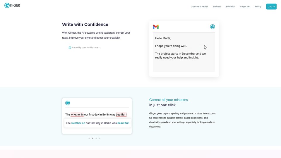 Ginger: AI-Powered Grammar Checker & Writing Assistant