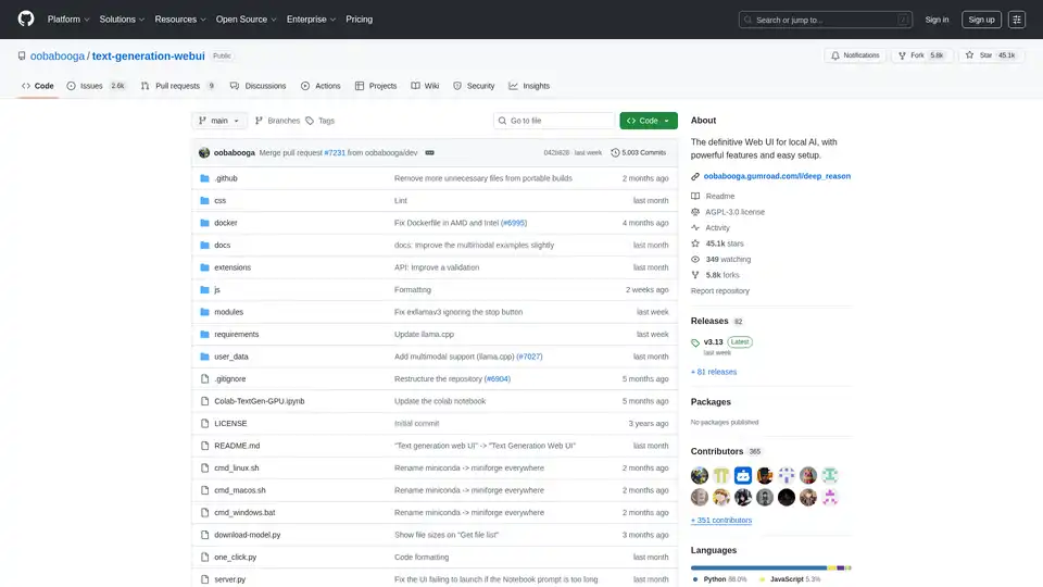 Text Generation Web UI
