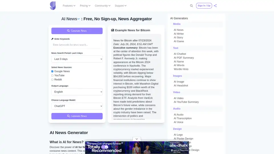 AI for News
