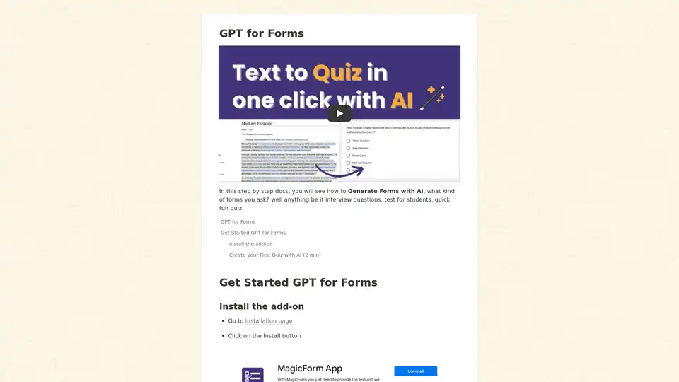 MagicForm App