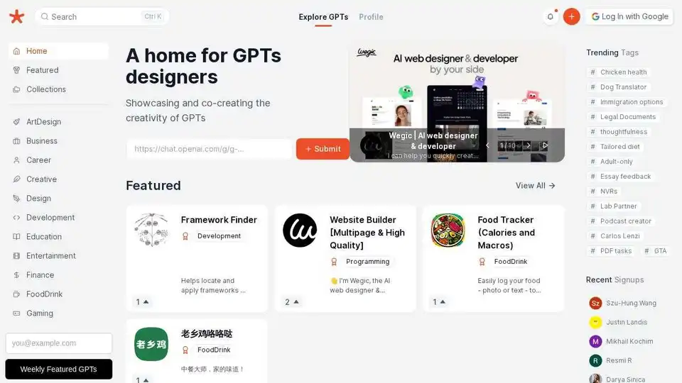 GPTs.Fan - A home for GPTs designers