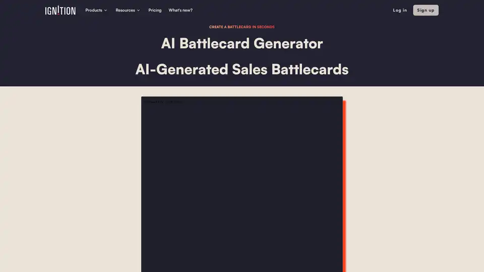 Ignition AI Battlecard Generator