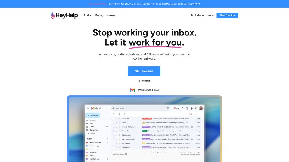 KI-E-Mail-Assistent für Gmail | HeyHelp