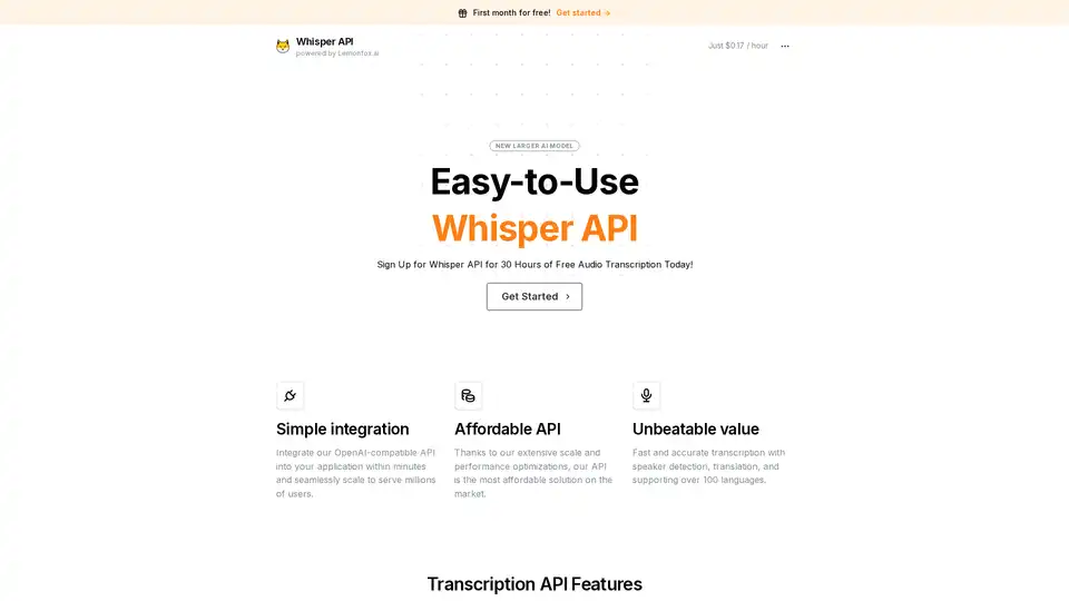 Whisper API