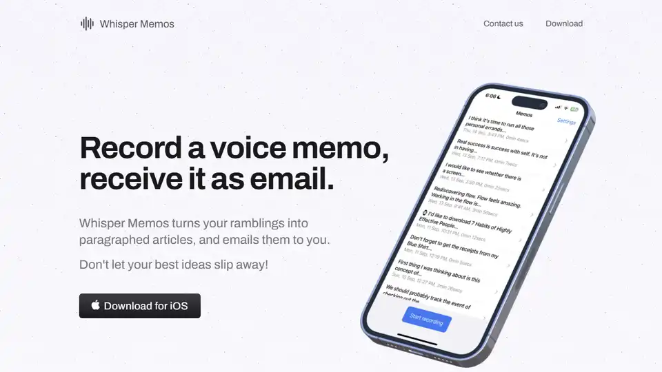 Whisper Memos