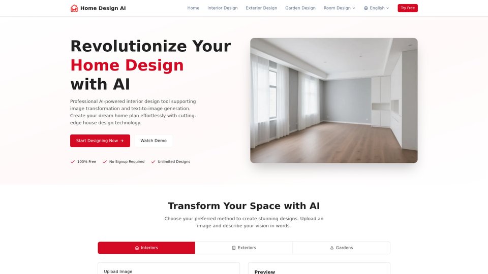 Free AI Home Design Online (No Signup) | Home-Design.ai