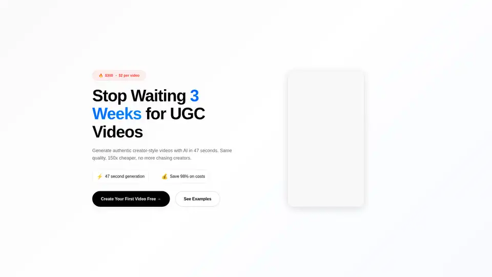 AI UGC Video Generator