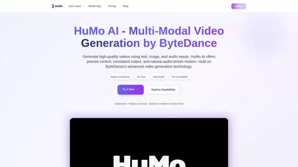 HuMo AI by ByteDance is a multi-modal video generation tool that creates high-quality human videos from text, image, and audio inputs, offering precise control and natural audio-driven motion.