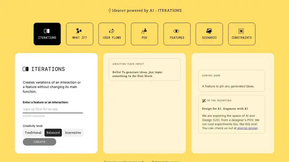 Ideator AI for designers & innovators