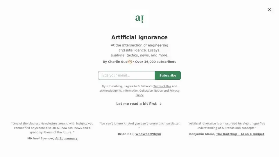 Artificial Ignorance
