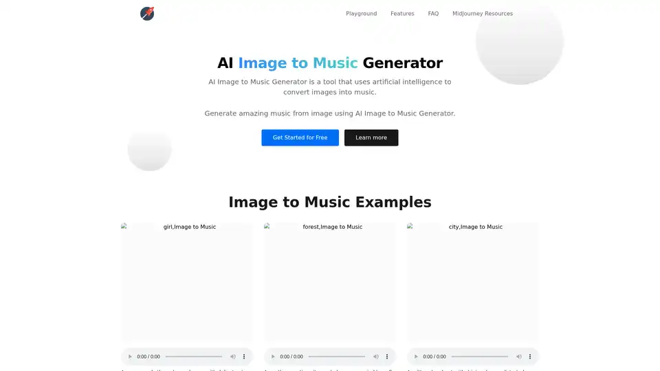 AI Image to Music Generator is a tool that uses AI to convert images into music. It analyzes visual elements and generates diverse musical styles quickly and easily, without requiring a login.