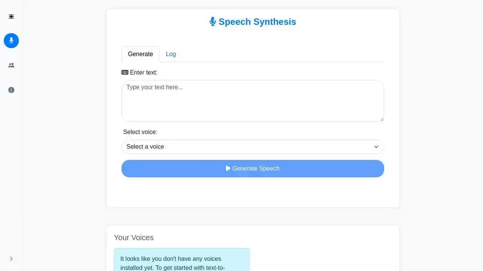 Ein Tool, um Sprache aus Text zu generieren.