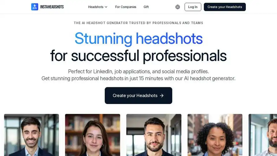 InstaHeadshots' AI Headshot Generator