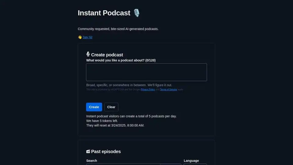 Instant Podcast