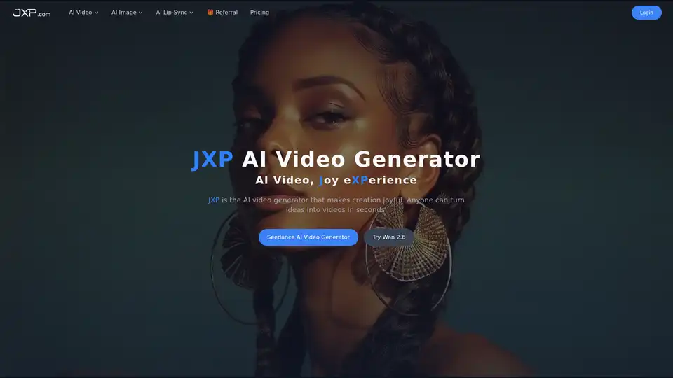 JXP AI는 Seedance, Veo3, Sora2와 같은 고급 모델을 사용하여 텍스트와 이미지를 고품질 비디오로 변환하는 사용하기 쉬운 AI 비디오 제너레이터입니다. 원활한 크리에이티브 워크플로우, 상업적 사용 라이선스, 그리고 크리에이터를 위한 확장 가능한 가격 책정 계획을 제공합니다.