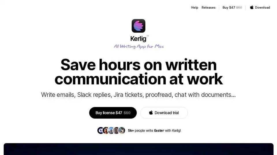 Kerlig™ AI Writing App for Mac