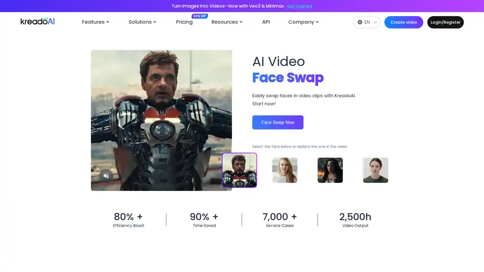 KreadoAI Face Swap