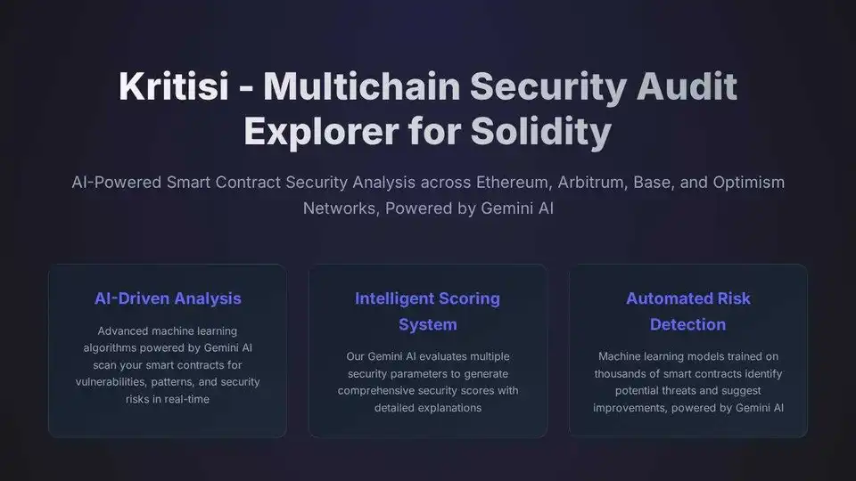 Kritisi - Multichain Security Audit Explorer for Solidity