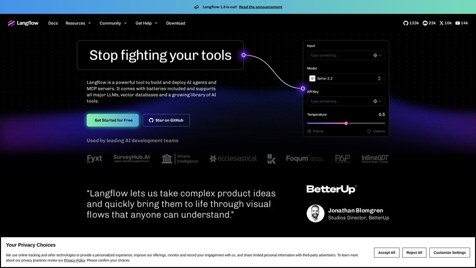 Langflow | Low-code AI builder for agentic and RAG applications