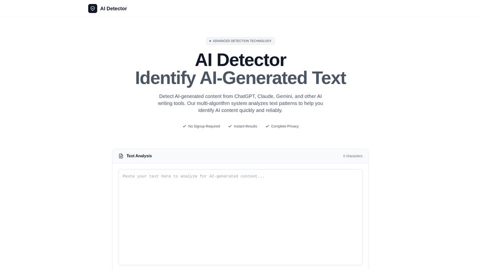 AI Detector - Most Accurate Tool to Detect ChatGPT & AI Content