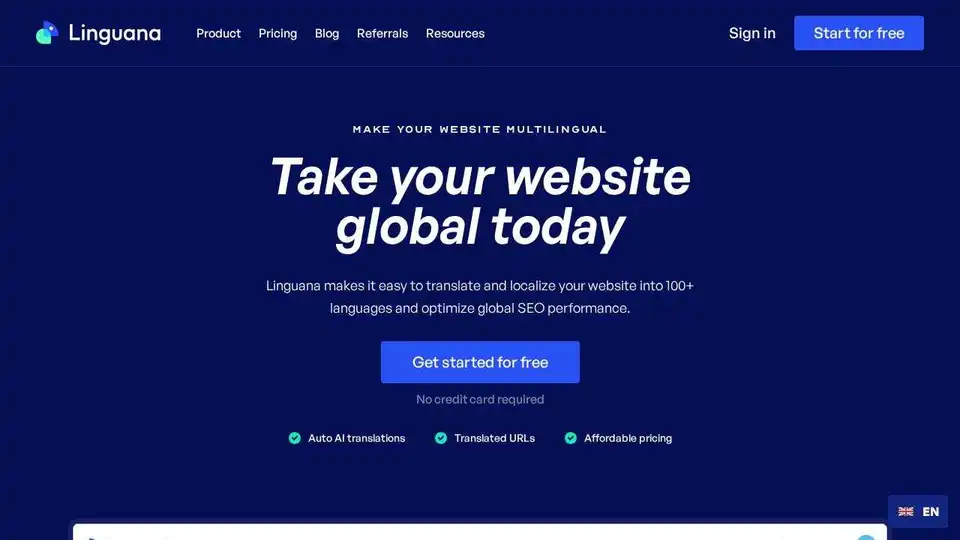 Linguana - Automatic website translation and multilingual SEO