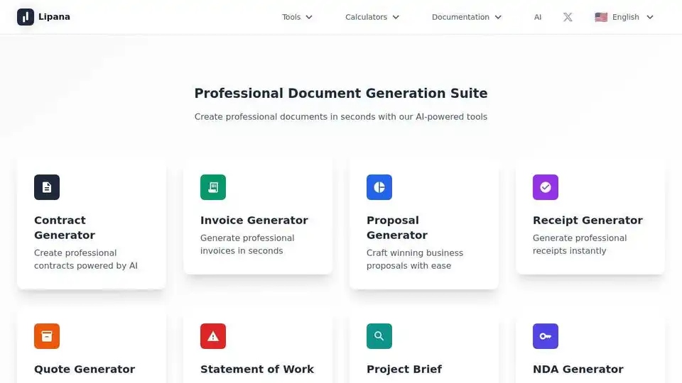 Lipana - Document Generation & Financial Tools