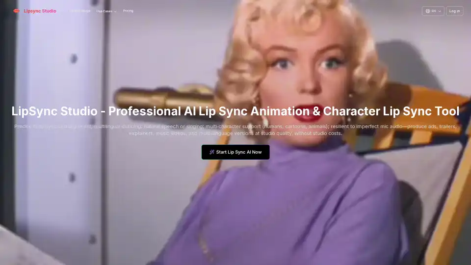 LipSync Studio is an AI-powered tool for creating lip sync animations and multilingual dubbing. Animate humans, cartoons, or animals to sing or speak in minutes. Ideal for TikTok, YouTube, ads, and film dubbing.