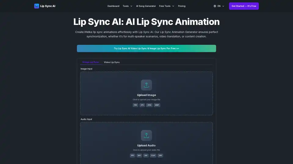 Lip Sync AI ist ein fortschrittliches Videosynchronisations-Tool, das künstliche Intelligenz nutzt, um hyperrealistische Lippen-Synchronisations-Animationen zu generieren. Es unterstützt Szenarien mit mehreren Sprechern, verschiedene Sprachen und Dialekte sowie unterschiedliche Kopfpositionen und eignet sich ideal für Videoübersetzung, Inhaltserstellung und Unternehmensschulungen.