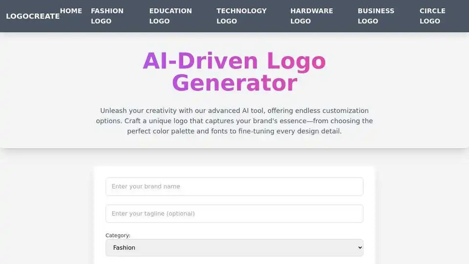 LogoCreate Online - AI Powered Logo Maker