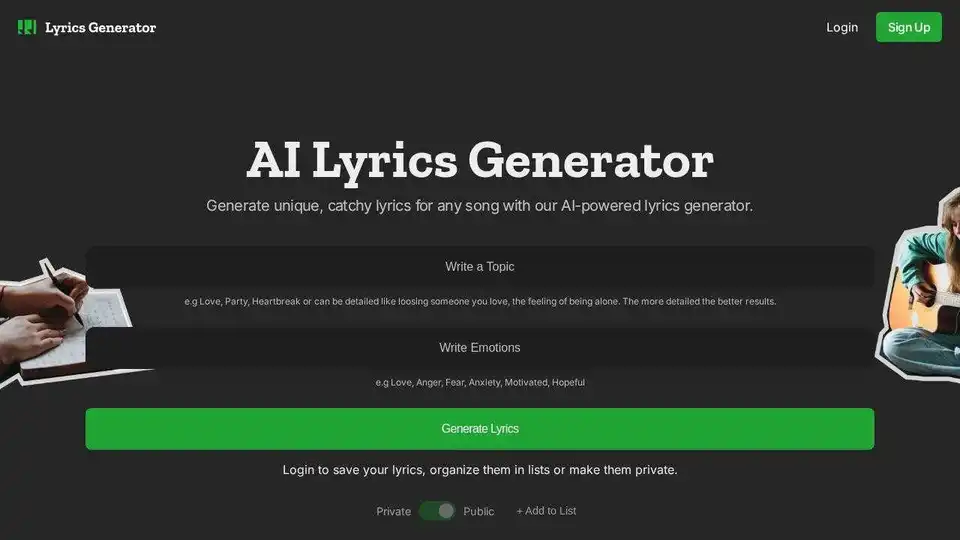 AI Lyrics Generator